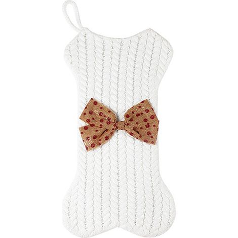 Calcetín navideño para perros , calcetín navideño con forma de pez o gato, calcetín para colgar en la chimenea, blanco.