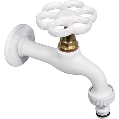 RUBINETTO COLORATO OTTONE BIANCO 1/2