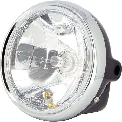 Phare Rond Universel Noir Optique Ø170mm