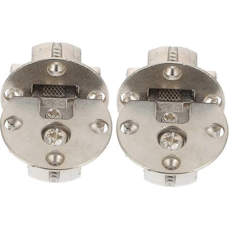 Charnières de table pliante argentées avec réduction de bruit, lot de 2, en alliage de zinc (1/5)