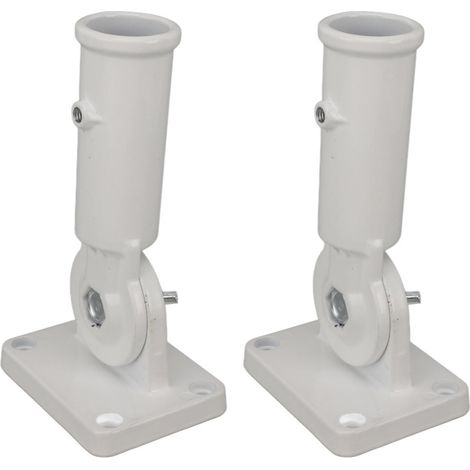 Soportes ajustables de aleación de aluminio para banderas, montaje en pared multiposición de 180° para uso en exteriores. (1/5)