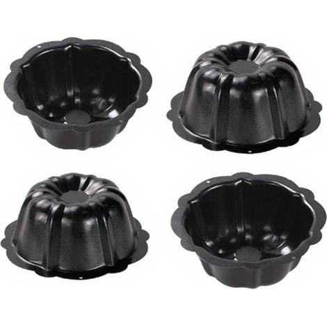 Moldes redondos pequeños antiadherentes de 10 cm (4 pulgadas) para hornear pudines y pasteles de calabaza, para repostería. (1/5)