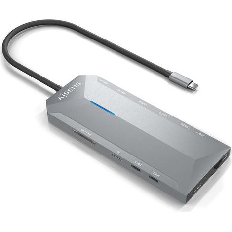 Hub USB Aisens ASUC-12P005-GR Gris 100 W (1 unidad) (1/4)