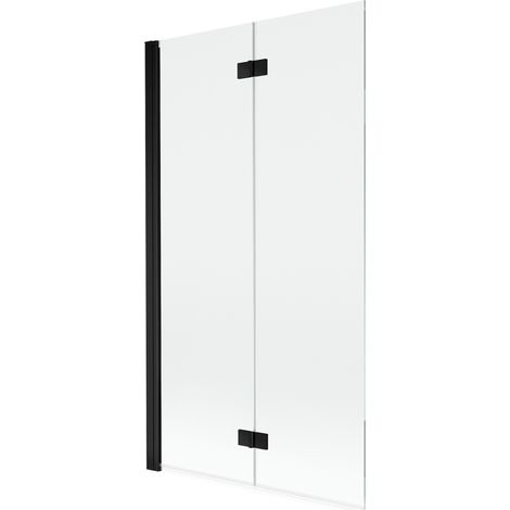 Paroi de douche Mexen Mist à 2 volets côté gauche 100 x 150 cm, transparent, noir - 8A9-100-002-70-00-L (1/5)