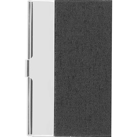 Porte-cartes de visite en acier inoxydable, étui à cartes professionnelles pour voyages et fournitures de bureau, noir 701 (1/5)