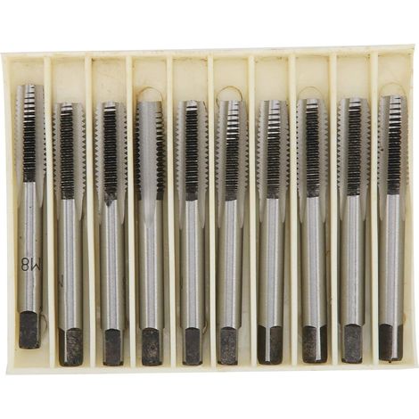 Taraud, M8, acier carbone, goujure droite, pour usage manuel (1/5)