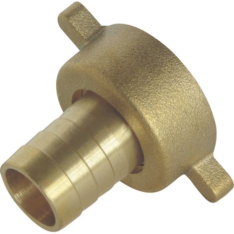 Raccord cannelé droit 2 pièces - tuyau Ø19mm - Ecrou tournant à ailettes 20/27 (1/2)