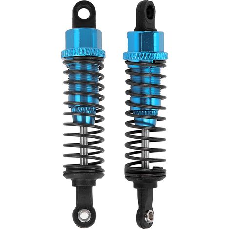 2 Pièces Amortisseurs Métalliques Bleus 70mm pour Voiture Télécommandée 1:16, Amortisseur RC (1/5)