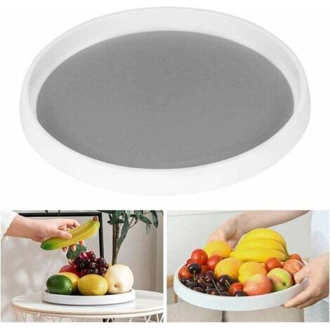 Spice Rack, Spice Turntable, Spice Rack Cupboard, Plastic Turntable for Spices Condos Kitchen Storage, Kitchen, Refrigerator, Round Tray, Diam.25cm-Fei Y (1/4)