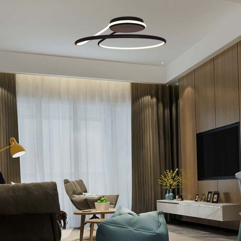 V-TAC VT-7762 Lampadario led forma astratta rotondo circolare 54W in alluminio Triac dimmerabile colore nero luce 4000K 530mm- 6923 (1/5)