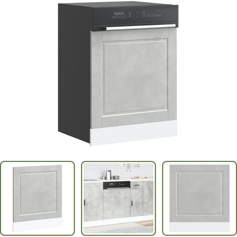 vidaXL Betonfarbe -  Geschirrspülerblende Porto Betongrau 60x1,5x67 cm Holzwerkstoff (1/5)