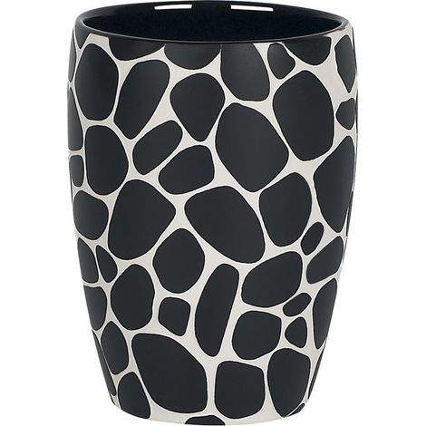 Gobelet Céramique DARWIN PEBBLE Noir Spirella (1/2)