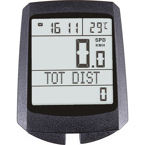 1pc White Bicycle Computer, Multifunctional Wireless IP65 Waterproof Bicycle Speedometer Odometer Memory Auto Wake-up Sensor LCD Backlight (1/5)