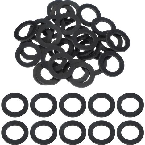 30 Pcs M25 Rondelles Plates 25mm ID 38mm OD 3.5mm Épaisseur Noir (1/5)