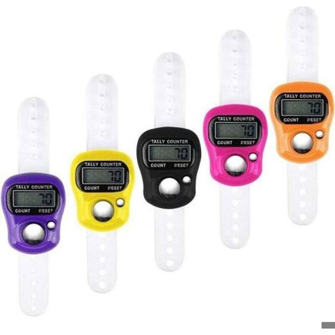 Compteurs de bagues par lot de 5, compteurs de bagues, compteurs de lignes, mini compteurs portables, écran LCD à 5 chiffres (1/4)