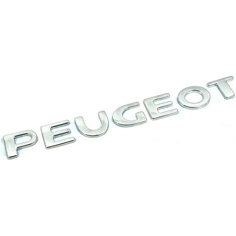 3D-Chrom-Selbstklebebuchstaben für Autos, Embleme, Aufkleber, Peugeot-Schriftzug
