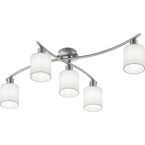 Plafonnier design plafonnier garda tissu et metal blanc en metal trio (1/4)