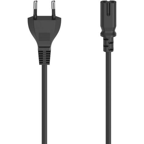 Power cord, Euro plug, 2-pole connector, 2.5m, For PC, TV, DVD (1/3)