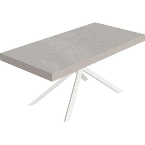 Tavolo Allungabile 180/440x90 cm Niket Cashmere Gambe Bianche