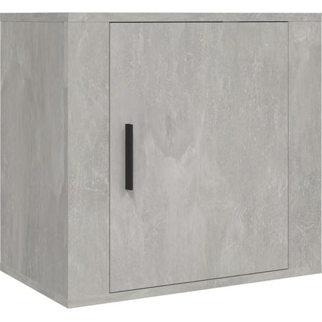 Maison Exclusive - Wand-Nachttisch Betongrau 50x30x47 cm