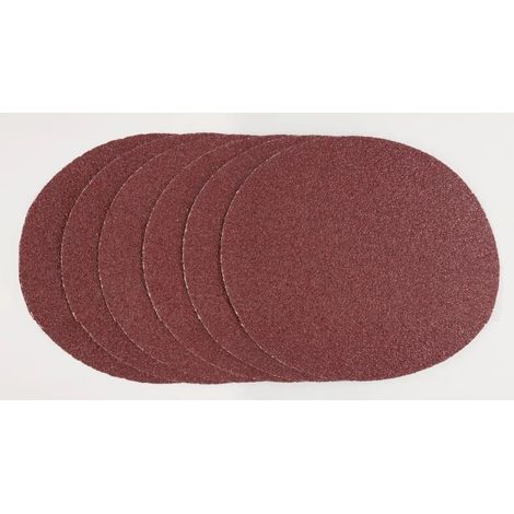 Sandpaper set, diameter 125 mm, self-adhesive, 6 pieces (2 x K60-K80-K120 each)