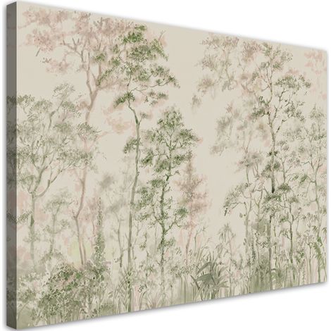 Tableau sur toile Arbres minces élevés 100x70 (1/5)