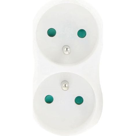 PROFILE - Multiprise 2 x 16 A blanc lot de 2