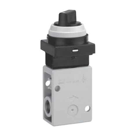 Vanne pneumatique SMC VM200 Sélectionneur rotatif (2 positions) Pneumatic Relay, R 1/4, 1/4 ( Prix pour 1 )