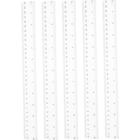 Règle transparente en plastique NUOBESTY, lot de 5, droite pour (1/5)