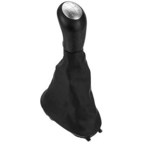 Pr Pommeau de Levier de Vitesses à 5 Vitesses avec Cache-Soufflet Compatible avec Renault Dacia Logan MK1 2005-2014 Sandero MK1 2007-2014 Stepway 2011 - 1