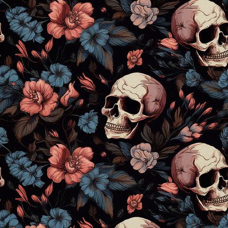 Tela decorativa para exteriores Oxford - Motivo de calavera I DX5002 (1/5)