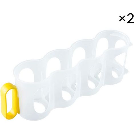 Lot de 2 supports à canettes pour réfrigérateur avec poignée, boîte transparente en PP, style japonais Tommoy01 (1/5)