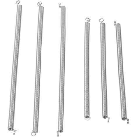 Ressorts de Tension à Double Ressorts D'extension Robustes 6 Pièces en Acier Inoxydable Argentés pour Agrafeuse Adaptés aux Réparations et Applications de Tension (1/5)