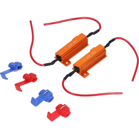 2er-Pack 50-W-8-Ohm-Lastwiderstände, fehlerfreies Ersatzteilset für LED-Tagfahrlichter (1/5)