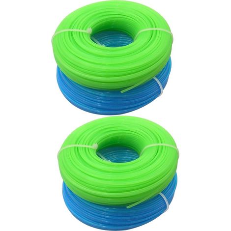 Hilo universal de nailon para cortacésped, bobina de 1,6 mm x 30 m, paquete de 4, verde y azul. (1/5)