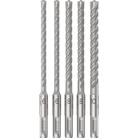 Bosch PRO SDS plus-5X Hammerbohrer-Set, 6/6/8/8/10 mm, 5-tlg.