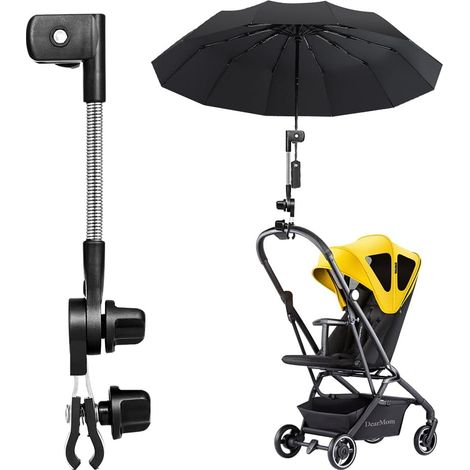 Support de parasol réglable pour déambulateur, parapluie universel pour poussette, chaise de plage, chaise de camping, vélo, voiturette de golf (1/5)