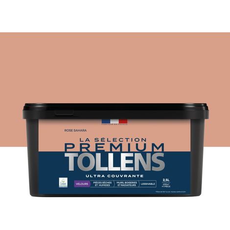 Tollens - Peinture intérieure couleurs - La Sélection Premium Velours - Ultra Couvrante - Rose Sahara 2,5 L - 30m²