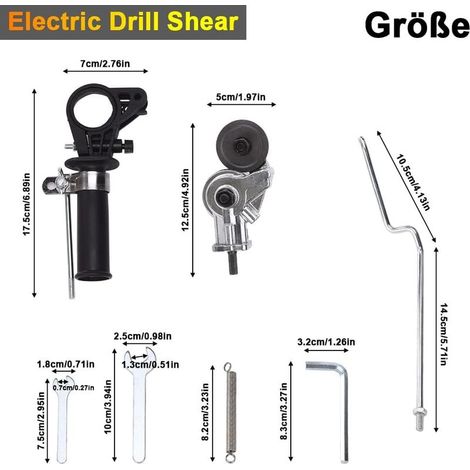 Paryou – Troncatrice elettrica per metalli – Tagli precisi fino a 1,2 mm – Compatibile con trapani da 1500 a 3000 giri/min – Installazione semplice (1/5)