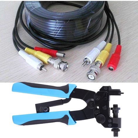 Crimpzange für F-BNC-, RCA- und Koaxialkabel, Netzwerkkabel-Crimpzange, verstellbare Zange (1/5)