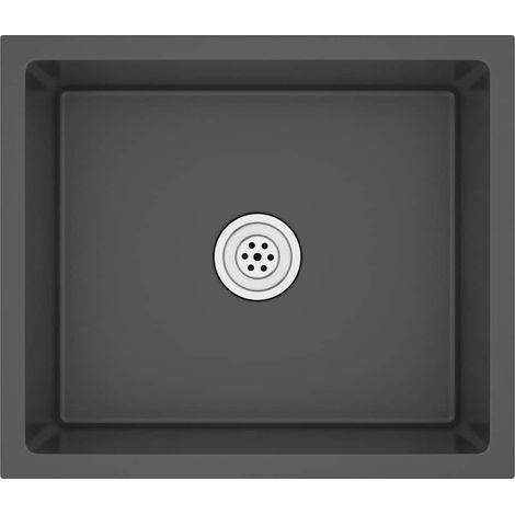 Évier de cuisine, fait main Bac Évier Équipement de Cuisine, Noir Acier inoxydable OIB5689E (1/5)