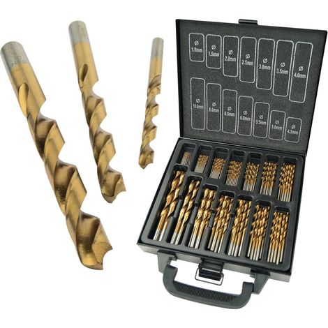 Brüder Mannesmann M54399 HSS Metall-Spiralbohrer-Set 99teilig 1 mm, 1.5 mm, 2 mm, 2.5 mm, 3 mm, 3.5 (1/4)