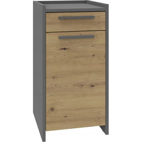 ALTIVO 1D1SN Kommode in Anthrazit, 1 Tür, 1 Schublade