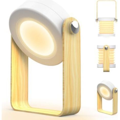 Wireless Bedside Lamp, Touch Dimmable LED Vintage Desk Lamp, Brightness Portable Foldable Touch Table Lamp (1/5)