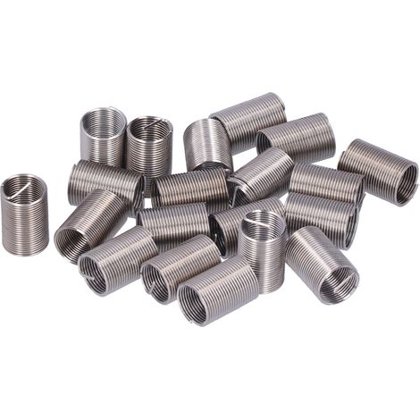 20 Pièces Insert Fileté M12 x 1 pour Réparation Écrou Réducteur Spirale Outil Extension 2.5D (1/5)
