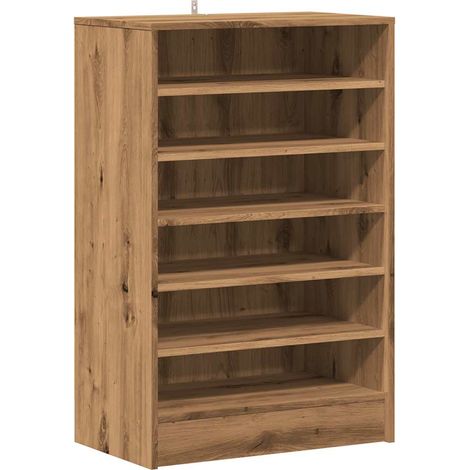 vidaXL Cabinet à chaussures 60 x 35 x 92 cm Chêne artisanal (1/6)