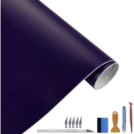Matte Vinylfolie für Auto, selbstklebend, blasenfrei, violett 30x300cm (1/5)