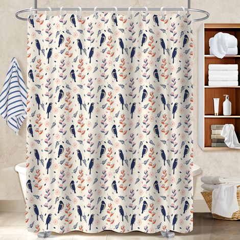 Rideau douche imperméable polyester 180x180 déco d‘intérieur rideau séchage rapide pour optimiser un petit espace (1/5)