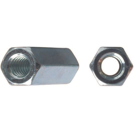 Manicotto esagonale di giunzione filettato zincato - ø mm.16x60