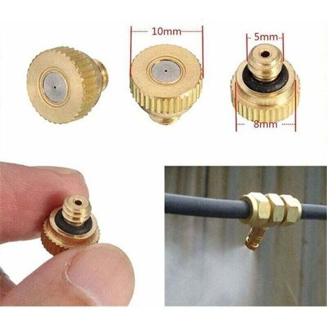 Lot de 20 Buses de brumisation en laiton, atomiseurs pour système de refroidissement（buse 0.3mm (1/3)